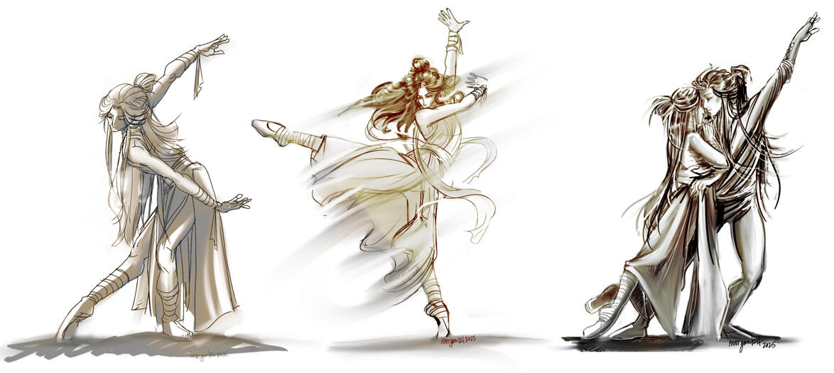 “Heaven Official’s Blessing Ballet AU” — Procreate — 2025
