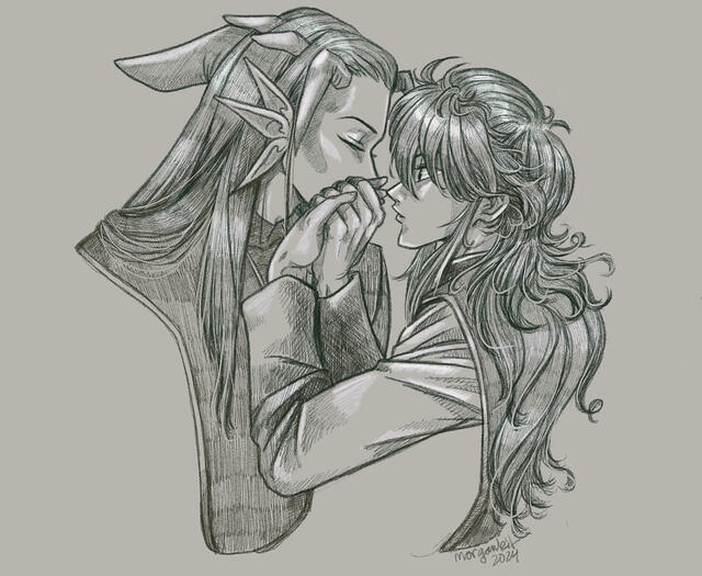 “Of course I can see you.” — Procreate — 2024